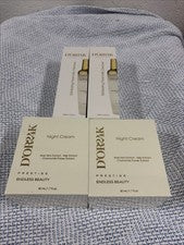D'OR24K CUIDADO DE LA PIEL 2 cremas de noche 2 limpiadores exfoliantes de leche con perlas sellados