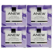 4x Avon Anew Platinum Lift & Tighten crema de día FPS 20 con protinol 50 ml