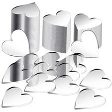 100 pegatinas de pared acrílicas corazón decorativas hágalo usted mismo espejo decoración del hogar
