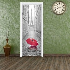 2 Piezas Murales de Puerta Pegatina de Pared Dormitorio Decoración del Hogar Impermeable Poste Adhesivo