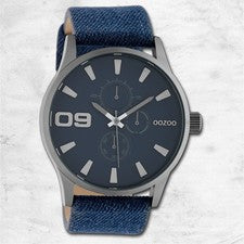 Oozoo Reloj De Pulsera Unisex Timepieces Analógico De Cuero Azul Oscuro UOC10345