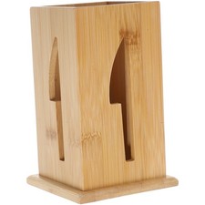 Soporte de utensilios de bambú para palillos de cocina soporte de drenaje almacenamiento de utensilios