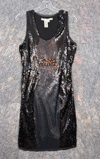 Vestido Max Studio Mujer S Negro Lentejuelas Cóctel Funda Miami Noches Sexy Glamour Y2K
