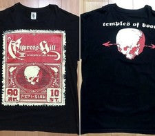 Cypress Hill Band Años 90 Temples Of Boom 2 Caras Negro Camiseta Estilo Clásico