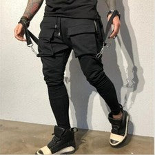 Pantalones Largos De Chándal De Algodón Para Hombres Moda Informal Carga Hip Hop