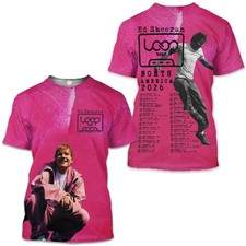 Camiseta Ed Sheeran North American 2026 Estilo Pop Fan Regalo AOP