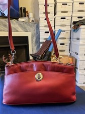 BOLSAS de cuero rojo para mujer Bolso de hombro Cartera NUEVO SIN ETIQUETAS. F 3