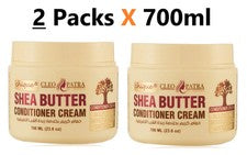 Crema acondicionadora capilar de manteca de karité Cleopatra, hidratación profunda (2 paquetes X 700 ml)