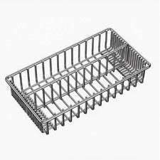 Organizador de utensilios minimalista de acero inoxidable para comer y cocinar 30x15x7 cm