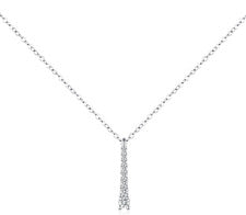 Collar colgante gota borla moissanita de plata de ley 925 para mujer