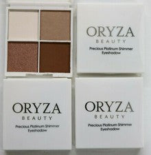 Lote de 4 paletas de sombras de ojos ORYZA Beauty Precious Platinum Shimmer nuevas/selladas