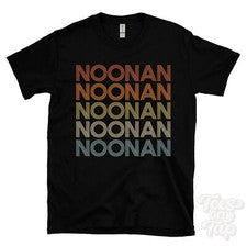 CAMISETA ESTILO RETRO REPETIDA NOONAN Hombre y Mujer Novedad Genial Nombre Regalo