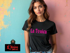 Camiseta negra para mujer LA TOXICA - Camiseta de algodón suave de moda | Camisa gráfica divertida