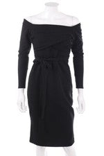 Vestido Lost Ink Hombro Frío UK 6 = D 34 Negro NUEVO