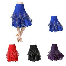 Falda de baile de tango latino para mujer vestido de lentejuelas falda de baile falda de cadera