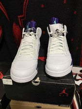 Jordan Air Jordan 5 Retro Zapatillas Altas Blanco Púrpura Teal Negro