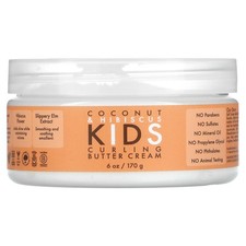 Crema de mantequilla rizadora para niños, coco e hibisco, 6 oz (170 g)