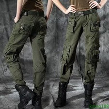 Hombres Mujeres Informales Carga Bolsillo Ejército Militar Pantalones Unisex Calle Informal Pantalones