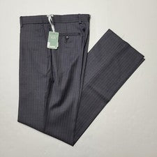 Pantalones para hombre ANTAS Foundation Collection 37x38 sin dobladillo gris oscuro púrpura a rayas