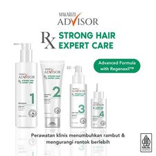 Suero champú tratamiento anti pérdida de cabello Makarizo Advisor RX fuerte cuidado del cabello 4 en 1