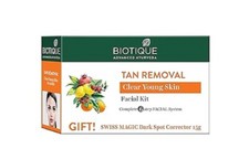 Kit facial de eliminación de bronceado biotique piel joven transparente (gratis con mancha oscura mágica suiza