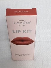 KIT LACURA LABIAL - LÁPIZ LABIAL LÍQUIDO MATE Y DELINEADOR DE LABIOS. 'AZÚCAR TERCIOPELO'. NUEVO/EN CAJA