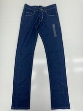Pantalones de mezclilla ajustados azules de moda 1998 para hombre talla 30