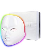 Mascarilla LED Terapia de Luz 7 Colores LED Mascarilla Facial en Hogar Rejuvenecimiento de la Piel
