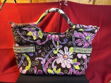 Bolso de Mano Vera Bradley Púrpura Punzón Floral Gabby Acolchado Bolso con Asa Superior Nuevo sin Etiquetas
