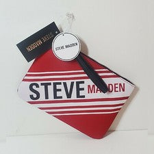 BOLSA MUÑECA STEVE MADDEN MUJER ESTUCHE DE VIAJE BOLSO ROJO LOGO BOLSA PLANA