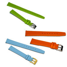 Correa de reloj de cuero cosido liso para dama C088 ¡Nuevos colores!