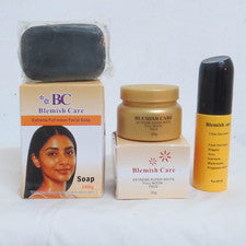 Crema facial de luna llena Blemish Care + jabón facial + tónico facial transparente (combo de 3 piezas)