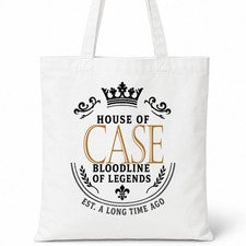 Bolso de Mano House Of CASE Nombre Familiar Blanco Regalo de Cumpleaños