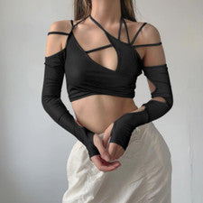 Para mujeres Moda Tendencias Simple Informal Color Sólido Halter Cuello Halter Sin Espalda Top