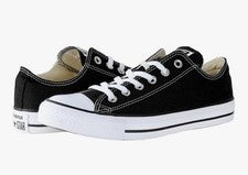 All Star Converse Chuck Taylor Low Top Clásico Negro/Blanco Talla 8 Hombre/10 Mujer