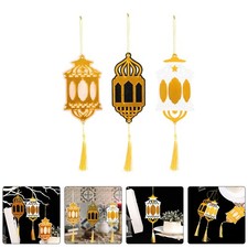 3 Piezas Accesorios Decorativos para el Hogar Madera Decoraciones para Fiesta Decoraciones Colgantes