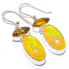 Pendiente de joyería de plata esterlina 925 con piedras preciosas de...