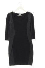 Vestido de punto H&M T. 36 mujer vestido casual viscosa negro gris elegante