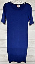 Vestido de manga corta LuLaRoe para mujer y mujer talla XXS azul Julia simplemente cómodo