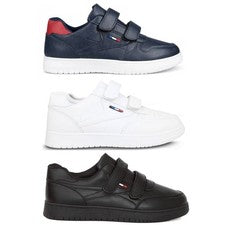 Herren Sneaker Klettverschluss Sportschuhe Kunstleder Turnschuhe Freizeitschuhe