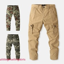Pantalones ajustados de motociclista deshilachados elásticos informales estilo rasgado de camuflaje para hombre nuevos