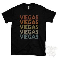 CAMISETA ESTILO RETRO REPETIDA VIEGAS Hombre y Mujer Novedad Genial Nombre Regalo