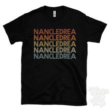 CAMISETA NANCLEDREA ESTILO RETRO REPETIDO Hombre y Mujer Reino Unido Lugar Nombre Regalo
