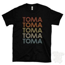 CAMISETA ESTILO RETRO REPETIDA TOMA para hombre y mujer novedad genial nombre regalo
