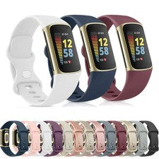 Correa de silicona transpirable con hebilla de malla transpirable para Fitbit Charge 6/5
