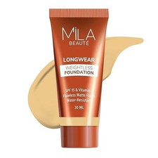 Base sin peso Mila Beauté Longwear | Acabado mate con FPS 15 y vitamina