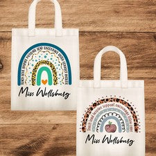 Bolso de Mano Personalizado para Profesores Cosas para Maestros Bolso de Mano Arco Iris Regalo para Maestros 2T1A1