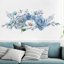 Pegatina de decoración de pared con flor de peonía para el hogar fácil de limpiar y de larga duración