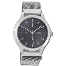 Oozoo Unisex Reloj de Pulsera Relojes Analógico Metal Plata UOC10686