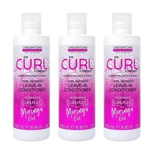 Acondicionador Curl Care Leave In aceite de moringa 8,45 oz paquete de 3 definidores de rizos